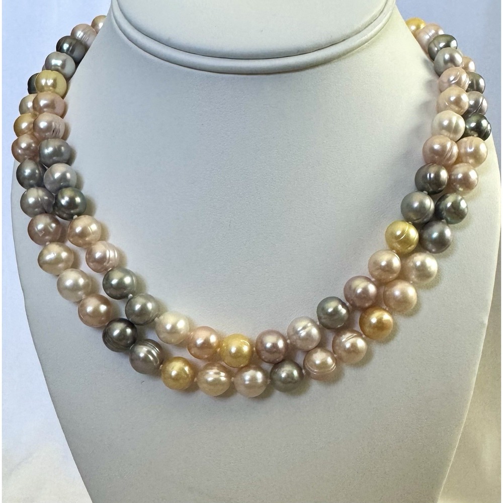 Honora Ming Set of 2 Pearl Necklaces Multicolor Freshwater Baroque